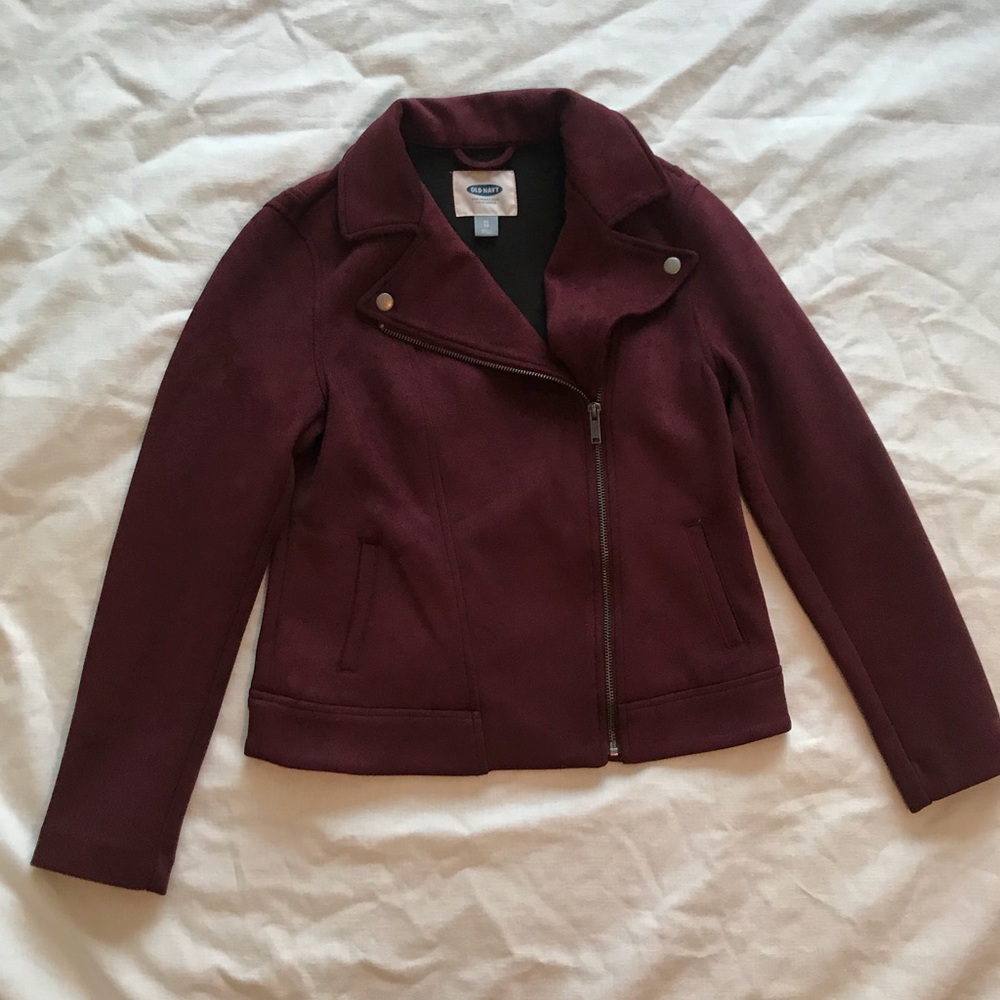 Maroon Moto Jacket
